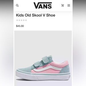 Little Girls Vans size 11